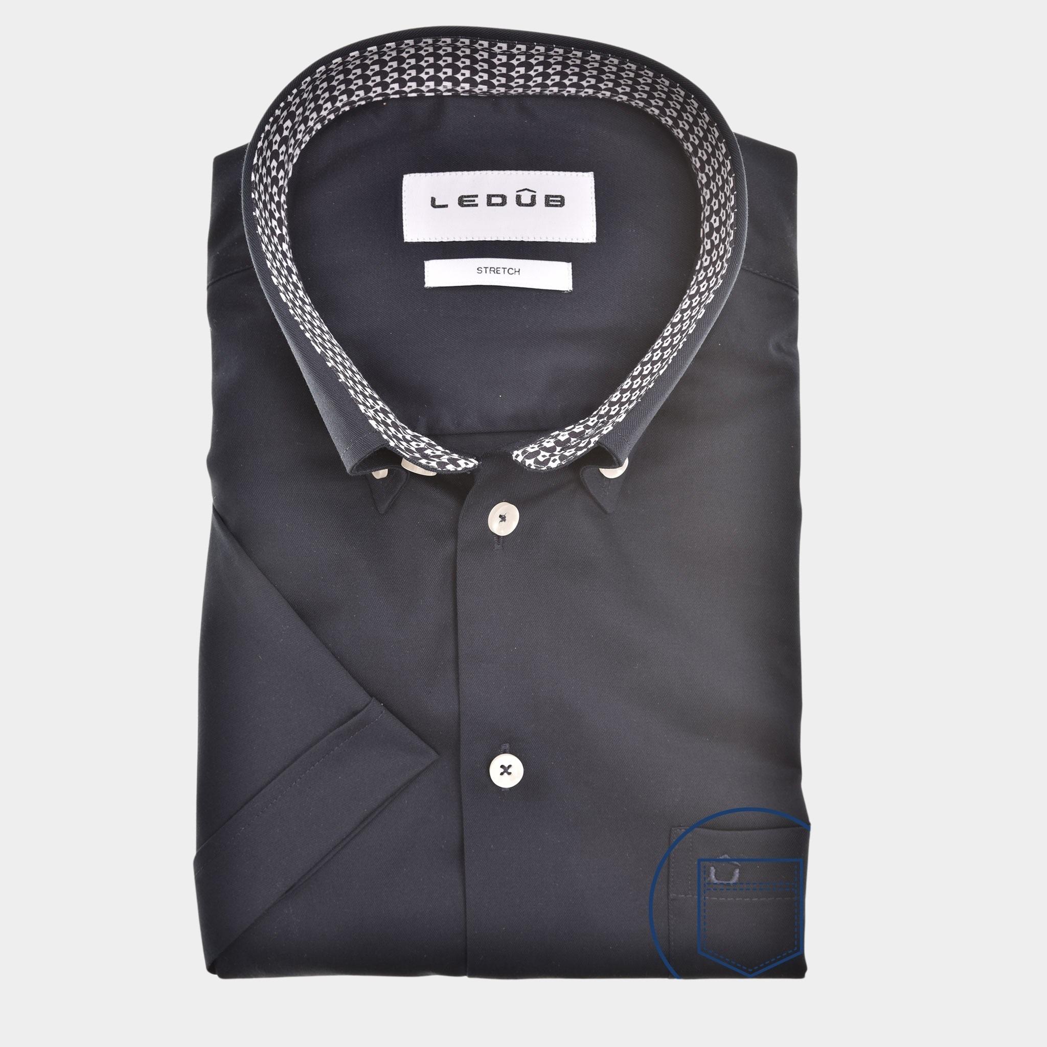 Ledub Business hemd korte mouw Blauw  0142807/190-190-000