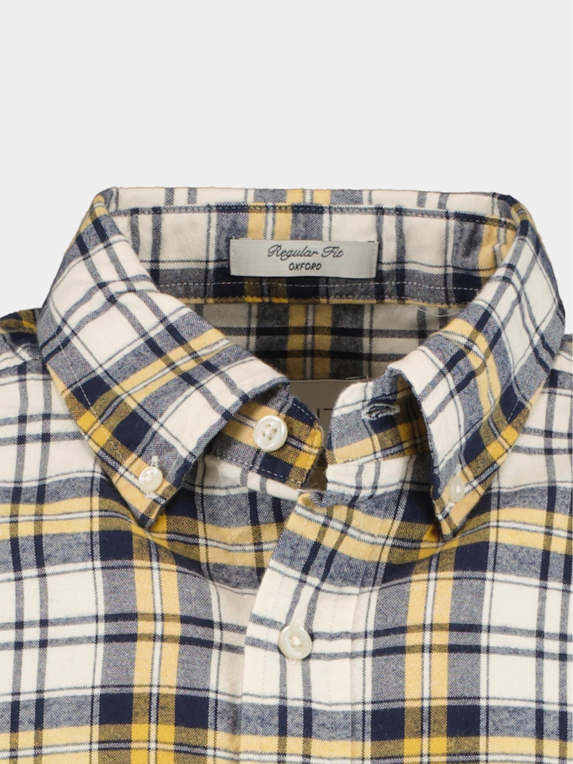 Gant Casual hemd lange mouw Geel Reg UT Brusched Oxford Check S 3230195/727