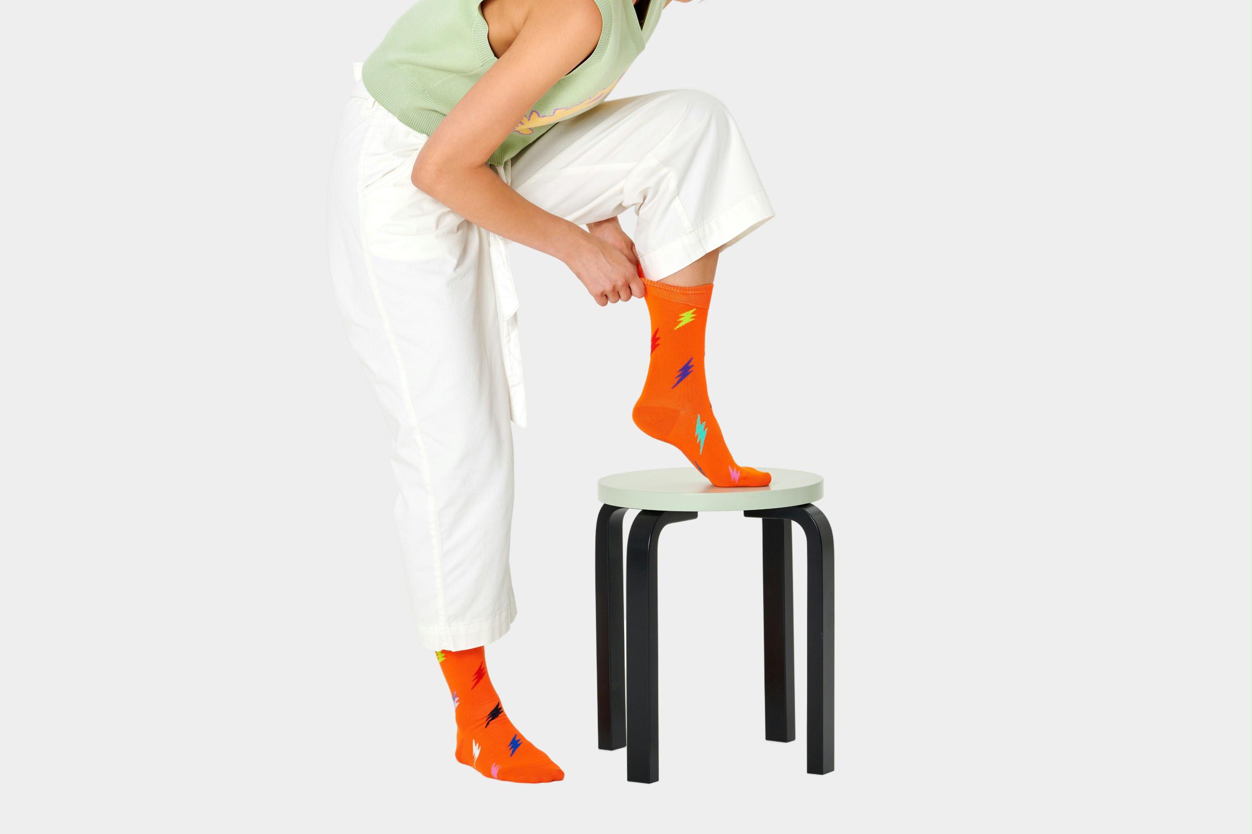 Happy Socks Sokken Oranje Lightning LGH01/2700