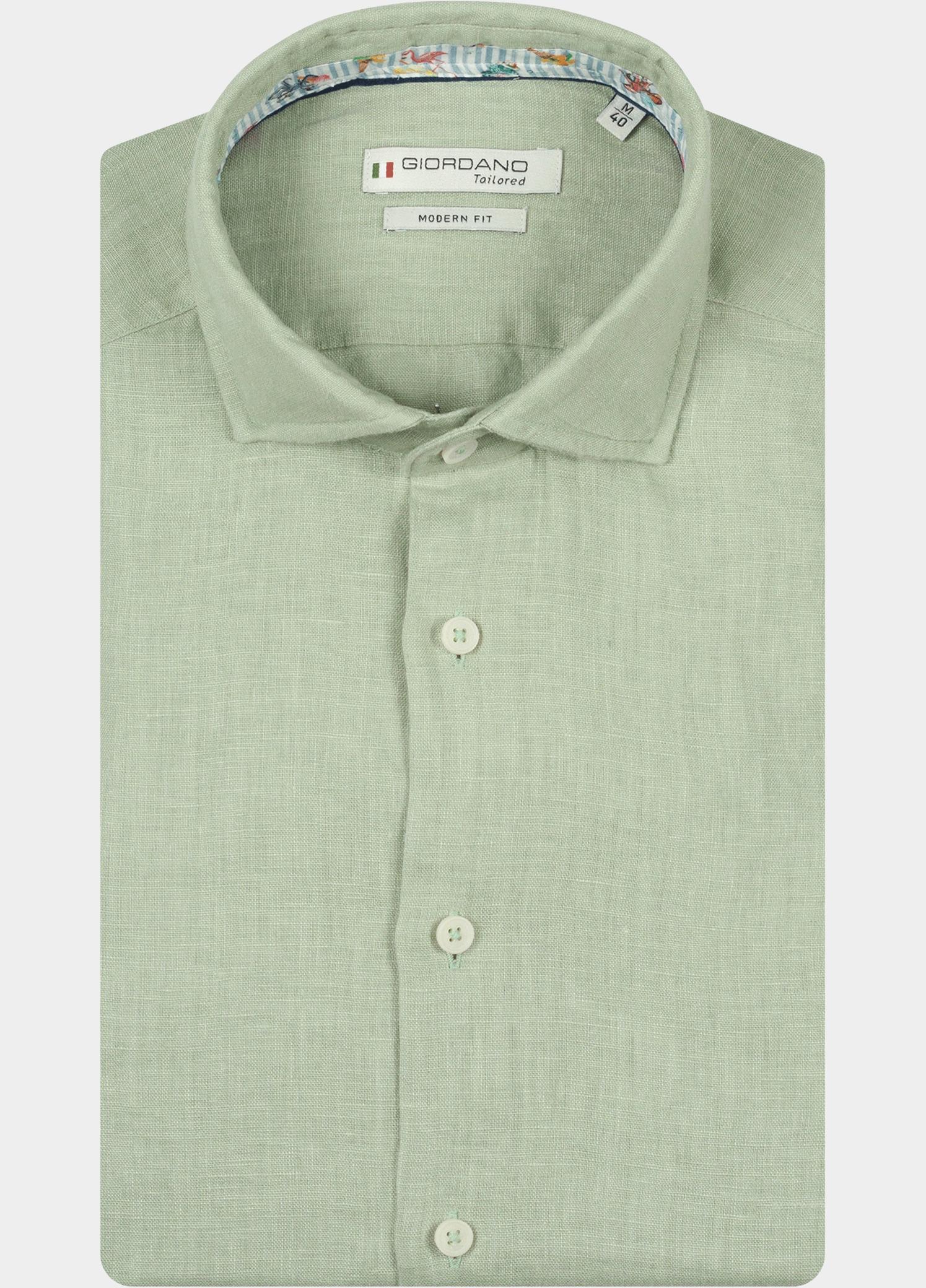 Giordano Overhemd heren Groen Row Long Sleeve Cutaway Soft 617810/71