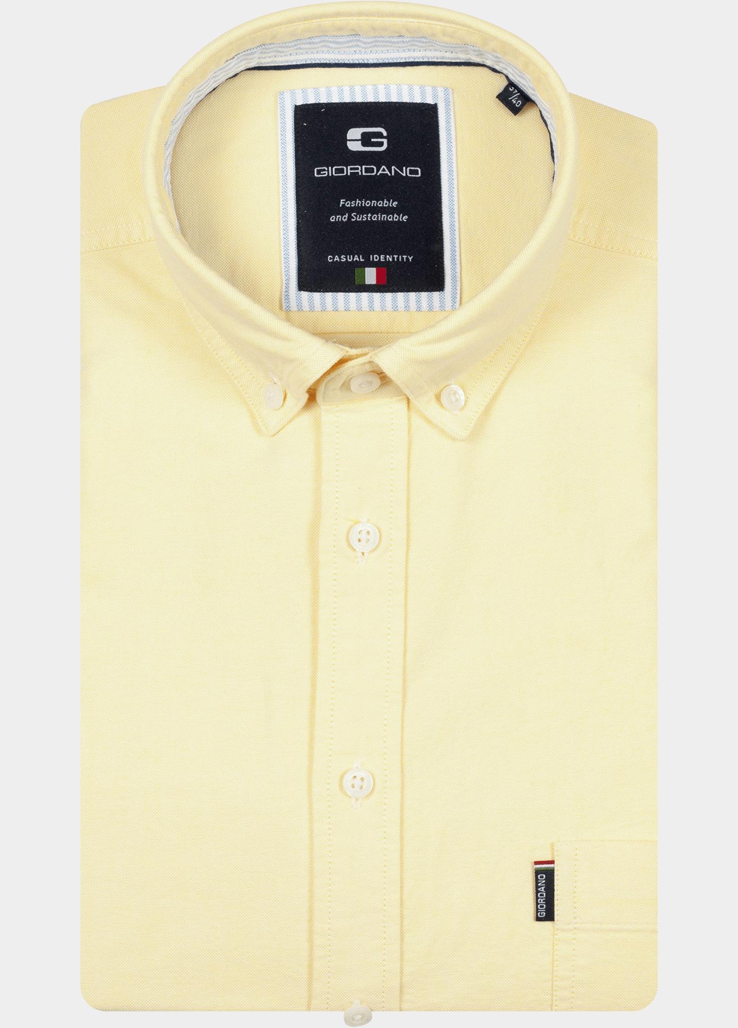 Giordano Overhemd heren Geel Brando Long Sleeve Button Dow 617052/20