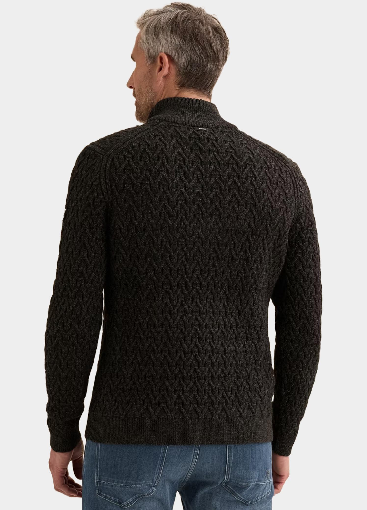 Vanguard Half Zip Zwart Half zip collar wool blend VKW2609336/9141