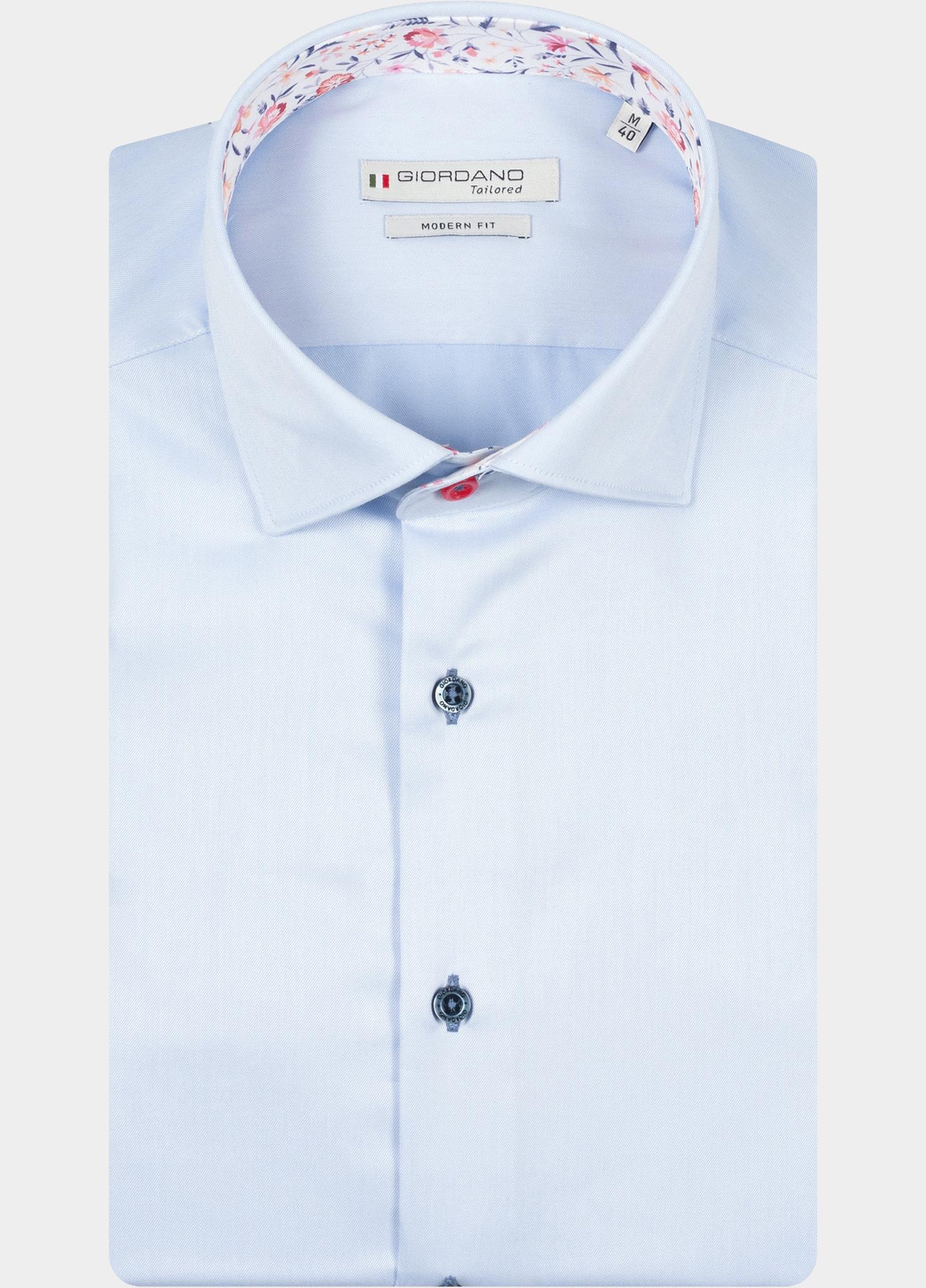 Giordano Overhemd heren Blauw Locarno Row Long Sleeve Semi 617817/62