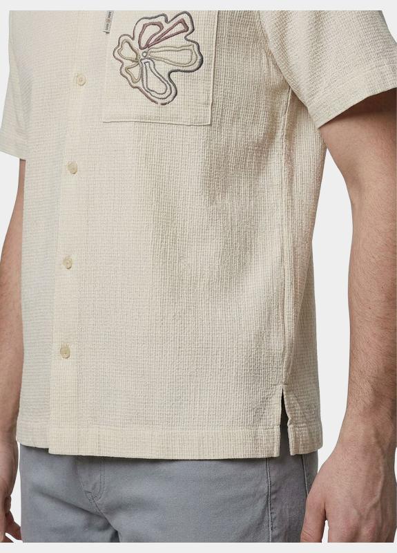 Cast Iron Casual hemd korte mouw Blauw Short Sleeve Shirt Yarn dye s CSIS2605280/7041