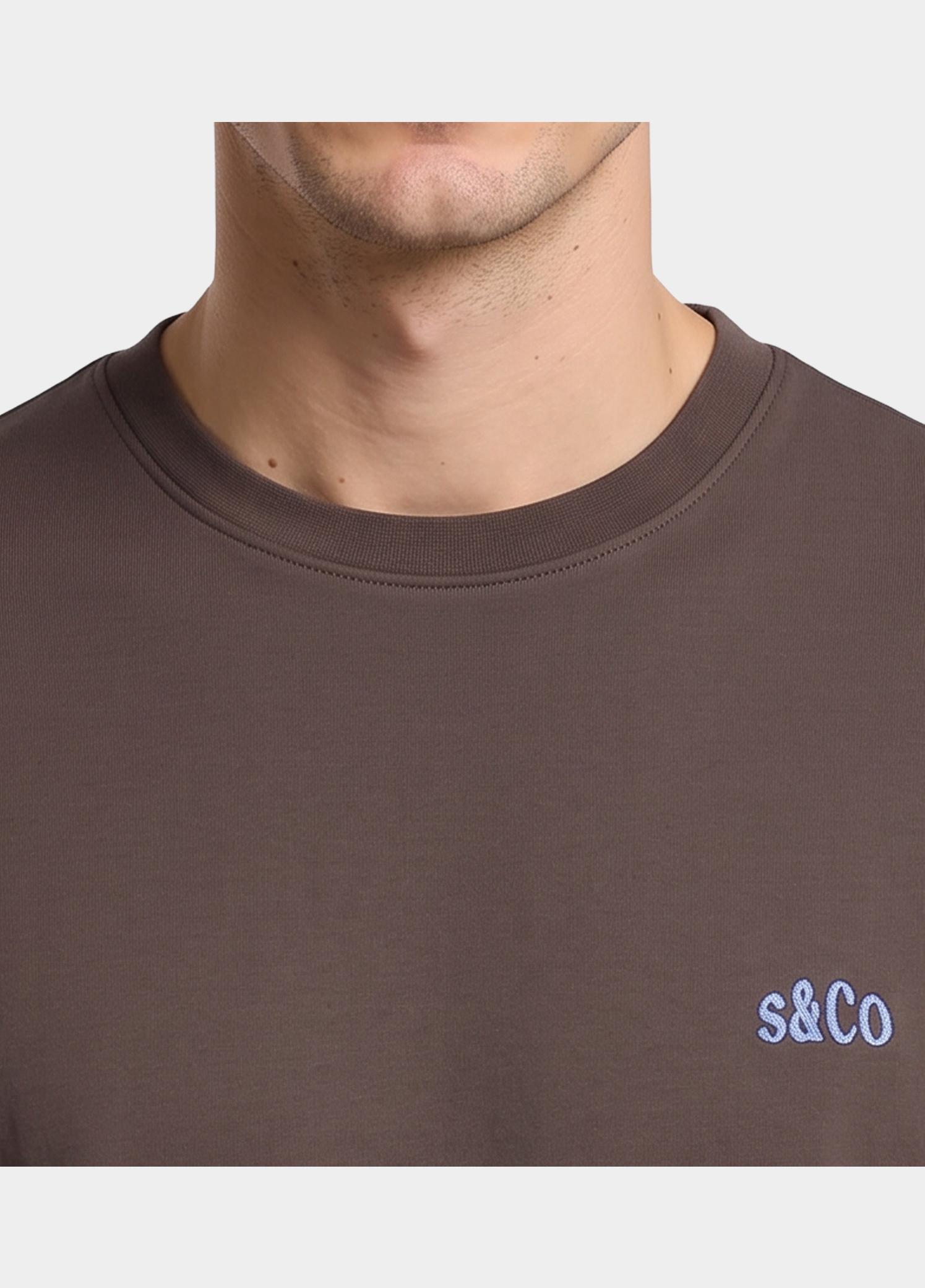 Supply & Co. T-shirt heren Bruin Omar T-shirt With Backprint SCO26318OM05/2004