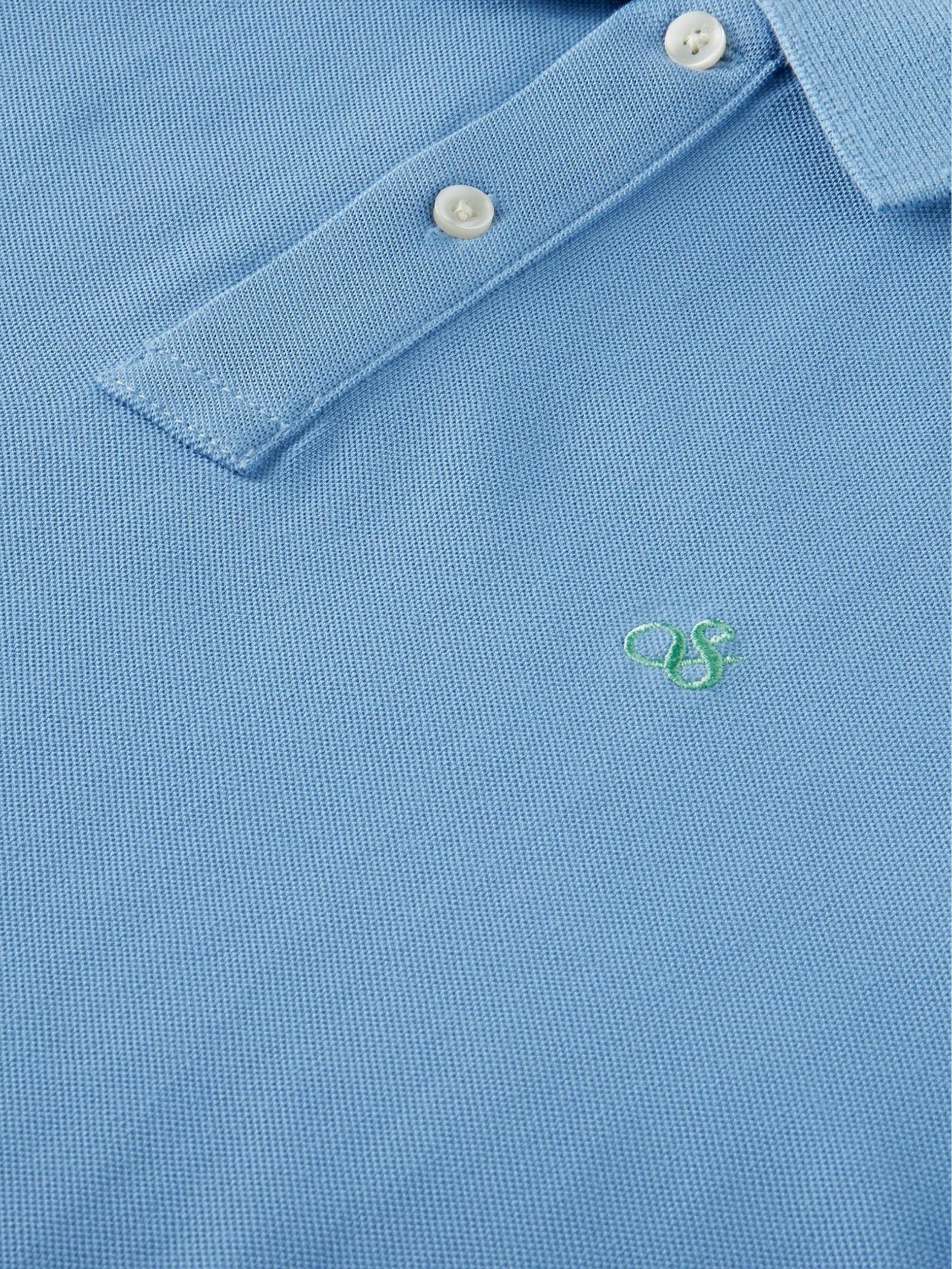 Scotch & Soda Polo korte mouw Blauw Classic pique polo in Organic 166080/0765