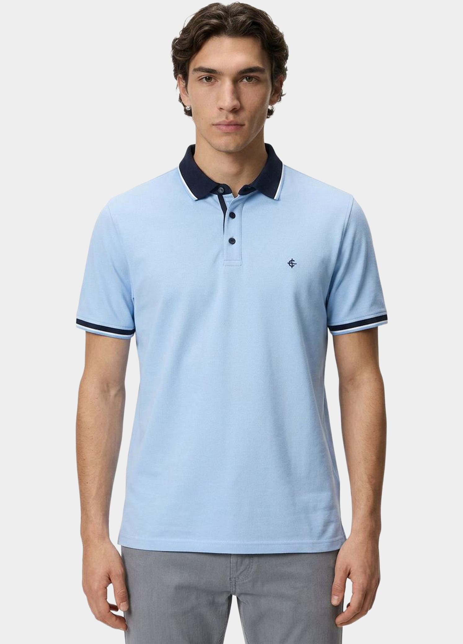 Casamoda Polo korte mouw Blauw Polo 2-tone PQ 126320101/102