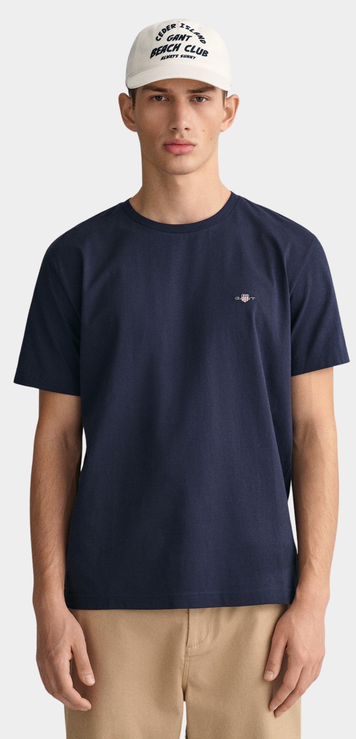 Gant T-shirt korte mouw Blauw Shield SS T-Shirt 2003184/433