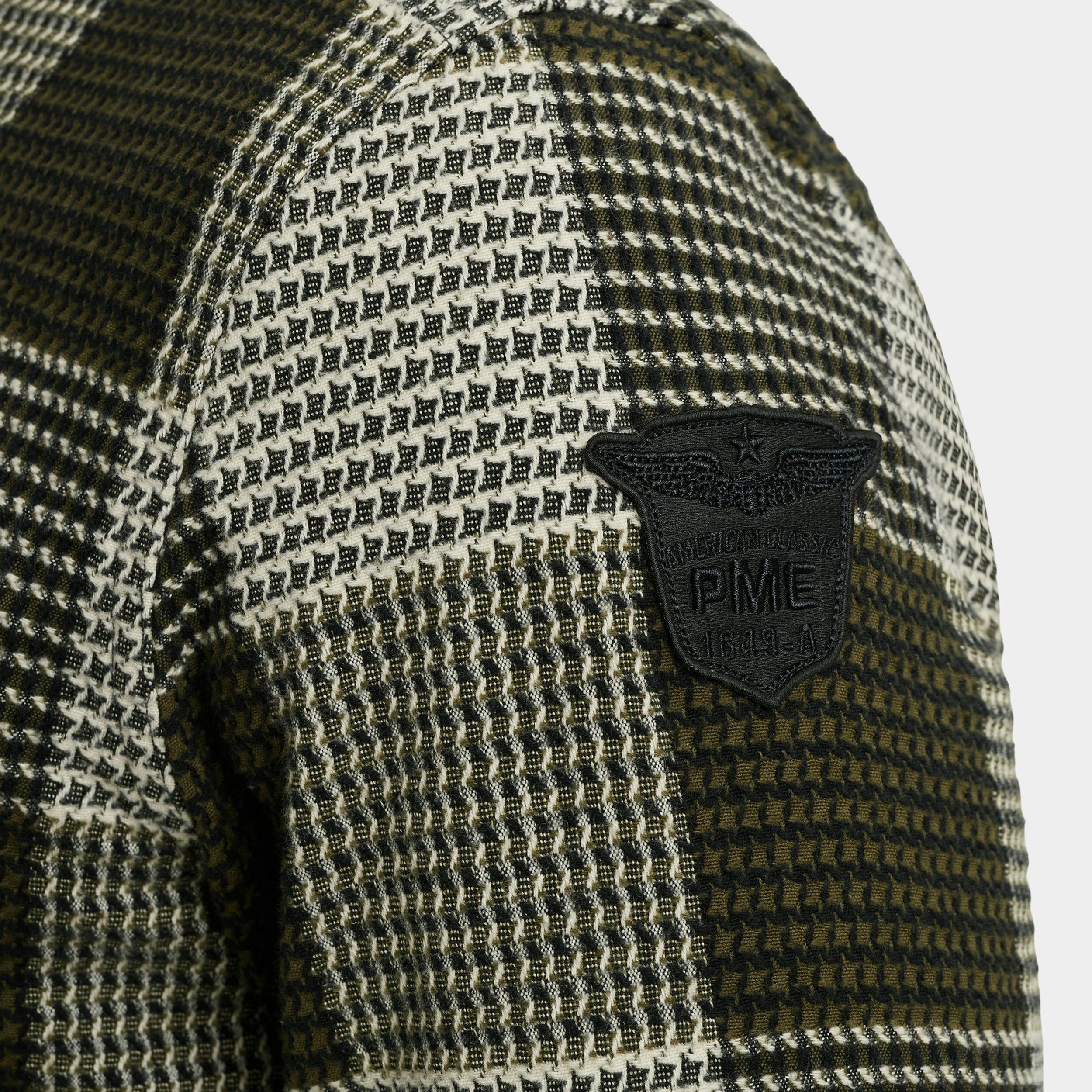 PME Legend Casual hemd lange mouw Groen LONG SLEEVE SHIRT Structure B PSI2508214/6416