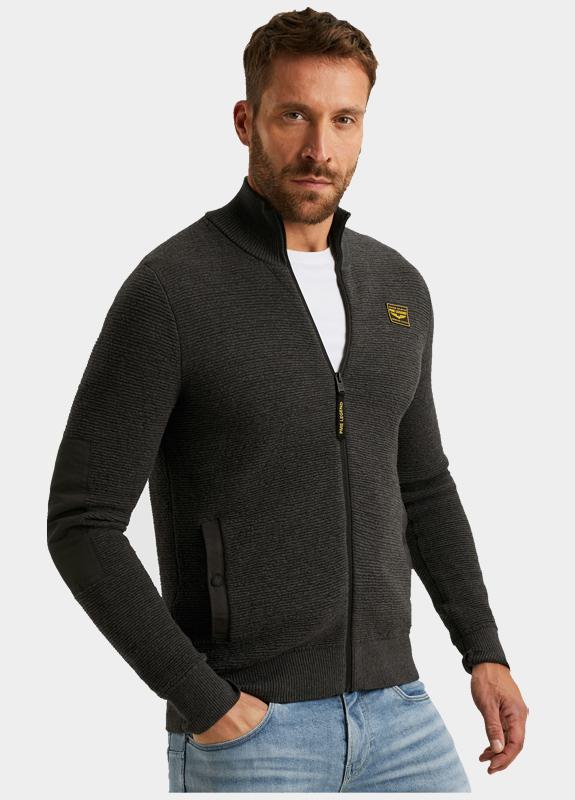 PME Legend Vest Grijs Zip jacket texture yarn PKC2510322/971