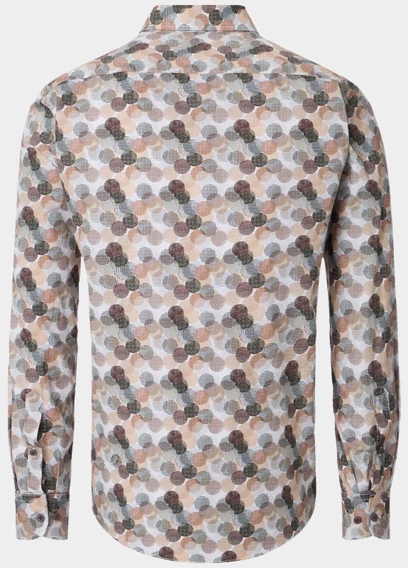 Casamoda Casual hemd lange mouw Bruin Kent Casual Fit 454487100/200