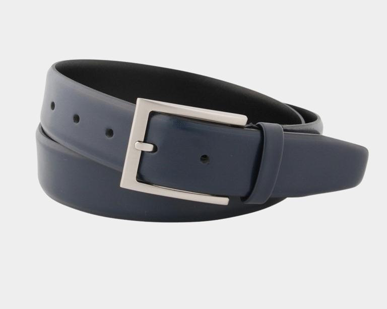 Bradbury Riem Blauw Donkerblauwe leren riem 5130/151