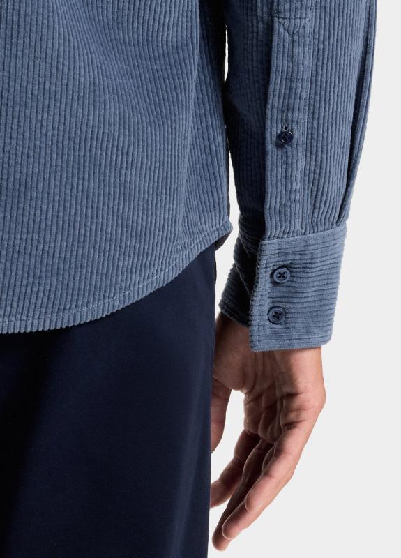 BOSS Orange Overshirt Blauw Corduroy Relegant 10260285 02 50548976/495 BOSS Orange Overshirt Blauw Corduroy Relegant 10260285 02 50548976/495