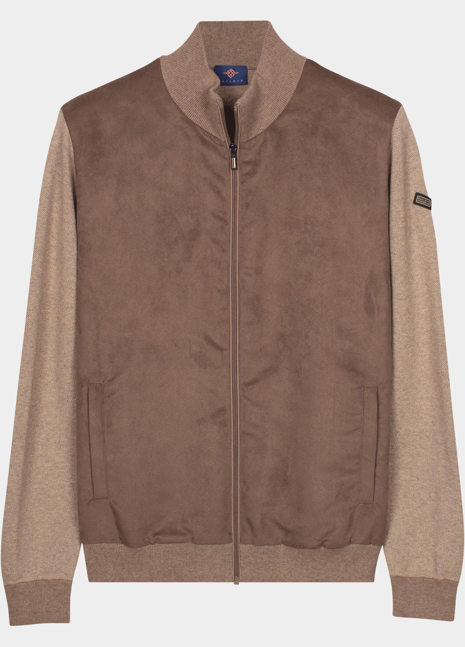 Baileys Vest heren Bruin Cardigan Zip  Front 622076/865