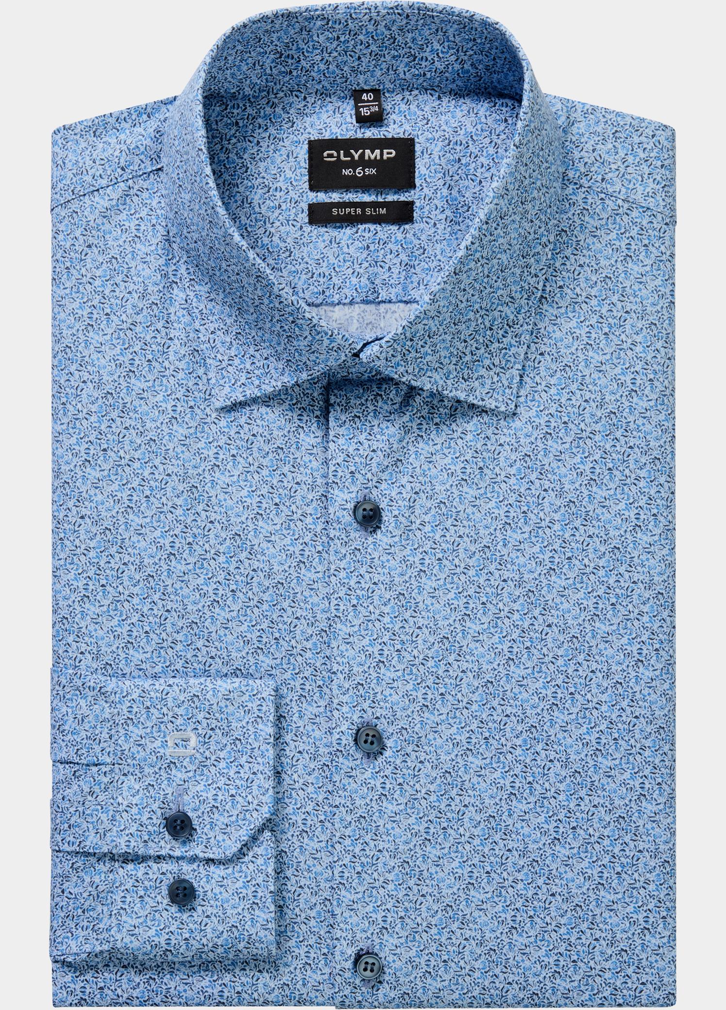 Olymp Zakelijk overhemd heren Blauw No. Six 252214/11