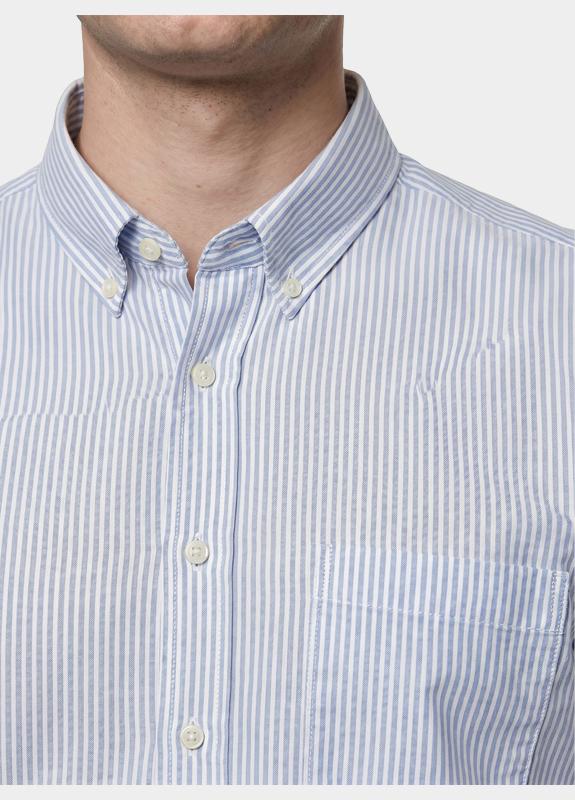 R.B. Boston overhemd korte mouw heren Blauw Marshall SS Button Down 616670/68