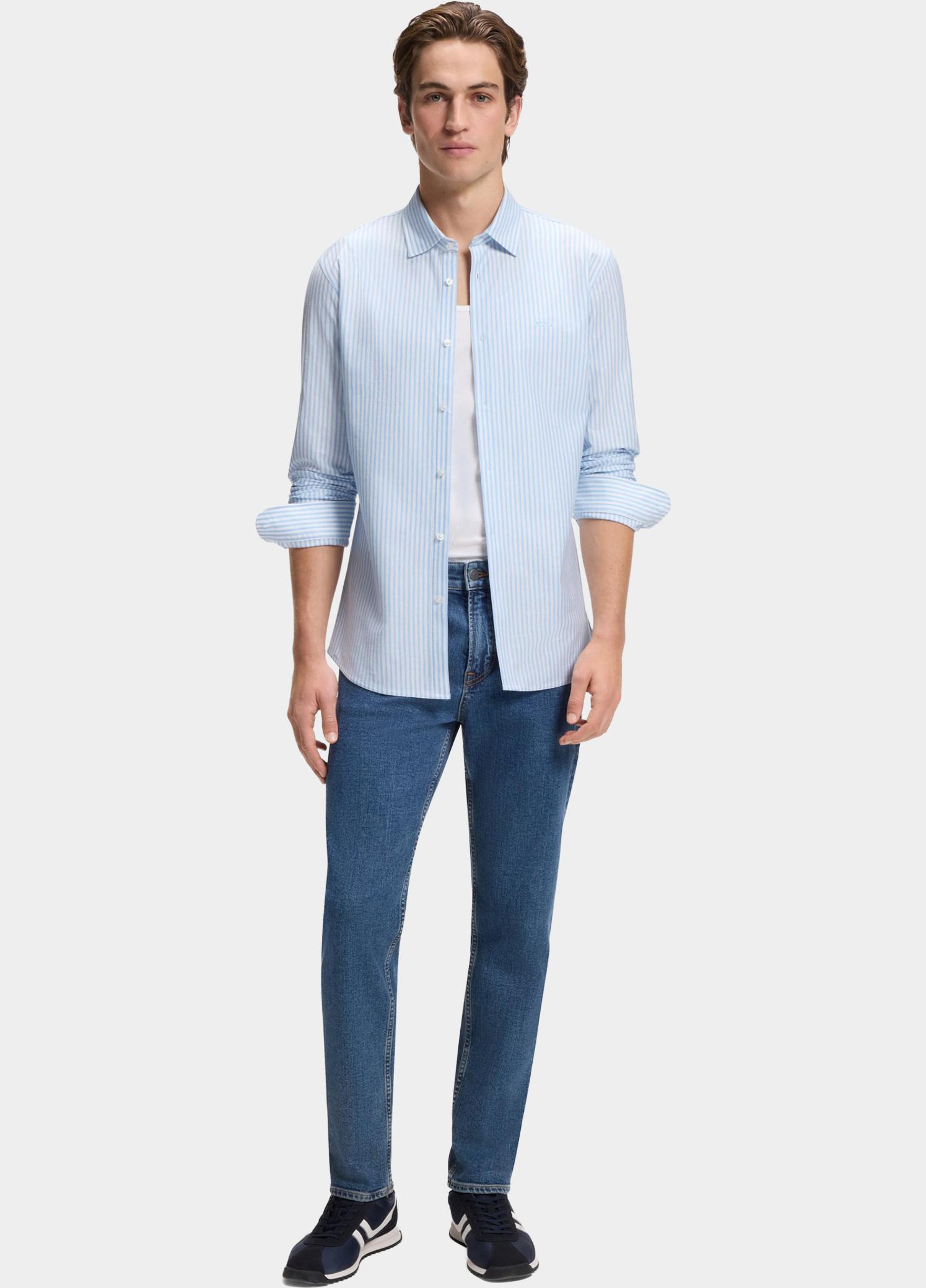 BOSS Orange Casual hemd lange mouw Blauw Mysoft_2_M 10260281 01 50519748/461