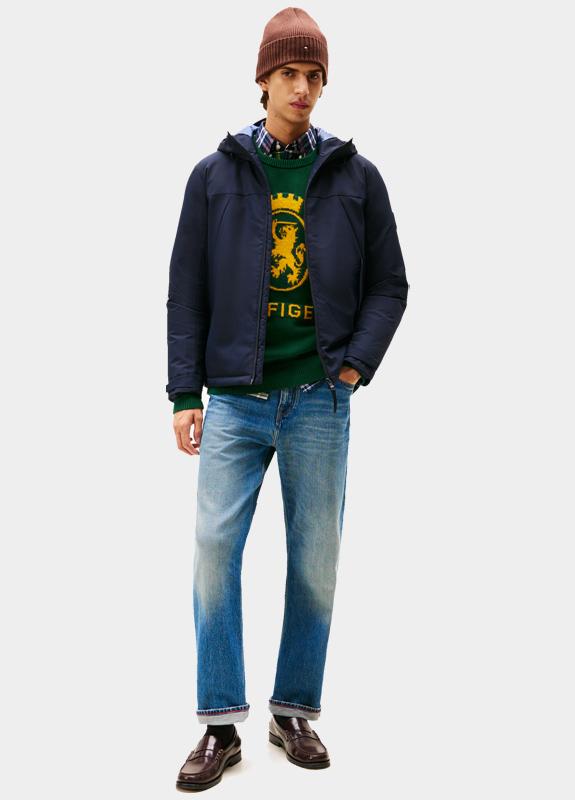 Tommy Hilfiger Winterjack Blauw TECH HOODED SHORT PADDED JACK MW0MW41363/DW5