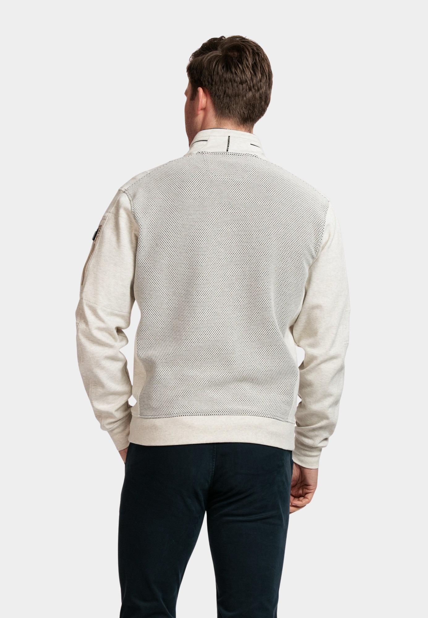 Baileys Vest Beige Sweat Cardigan Zip Front 412239/115