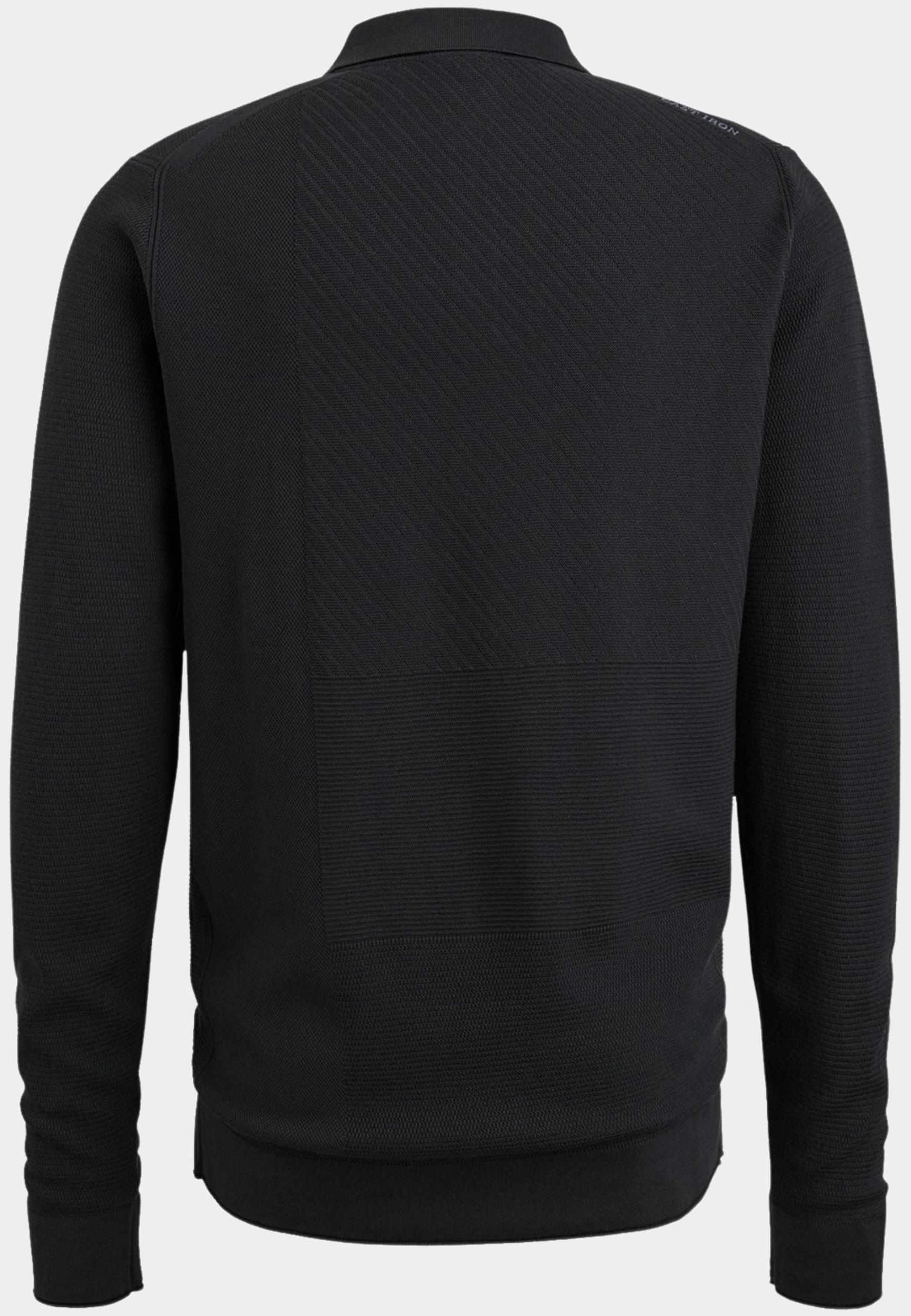 Cast Iron Polo lange mouw Zwart Long sleeve polo cotton modal CPS2309820/9067