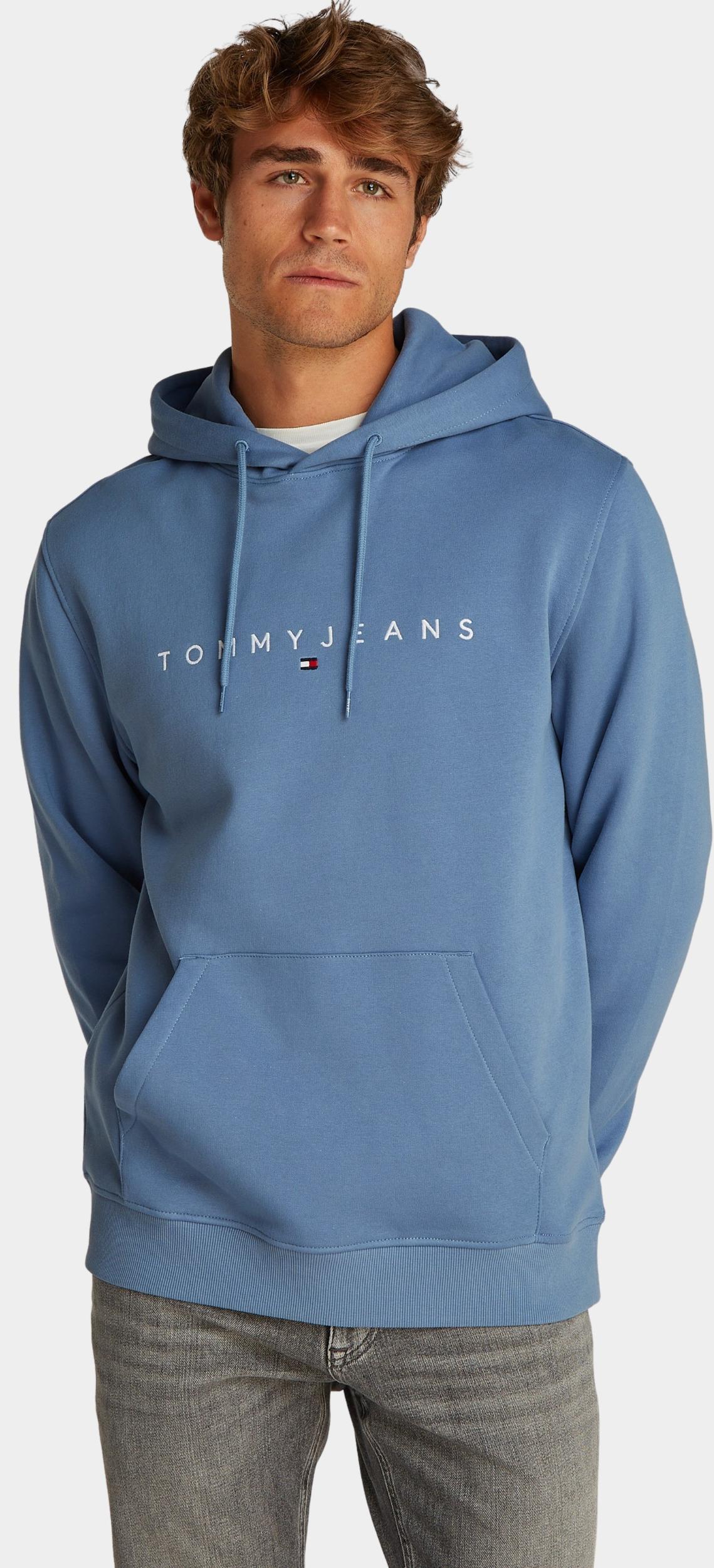 Tommy Jeans Sweater Blauw TJM REG LINEAR LOGO HOODIE EX DM0DM20746/DY6