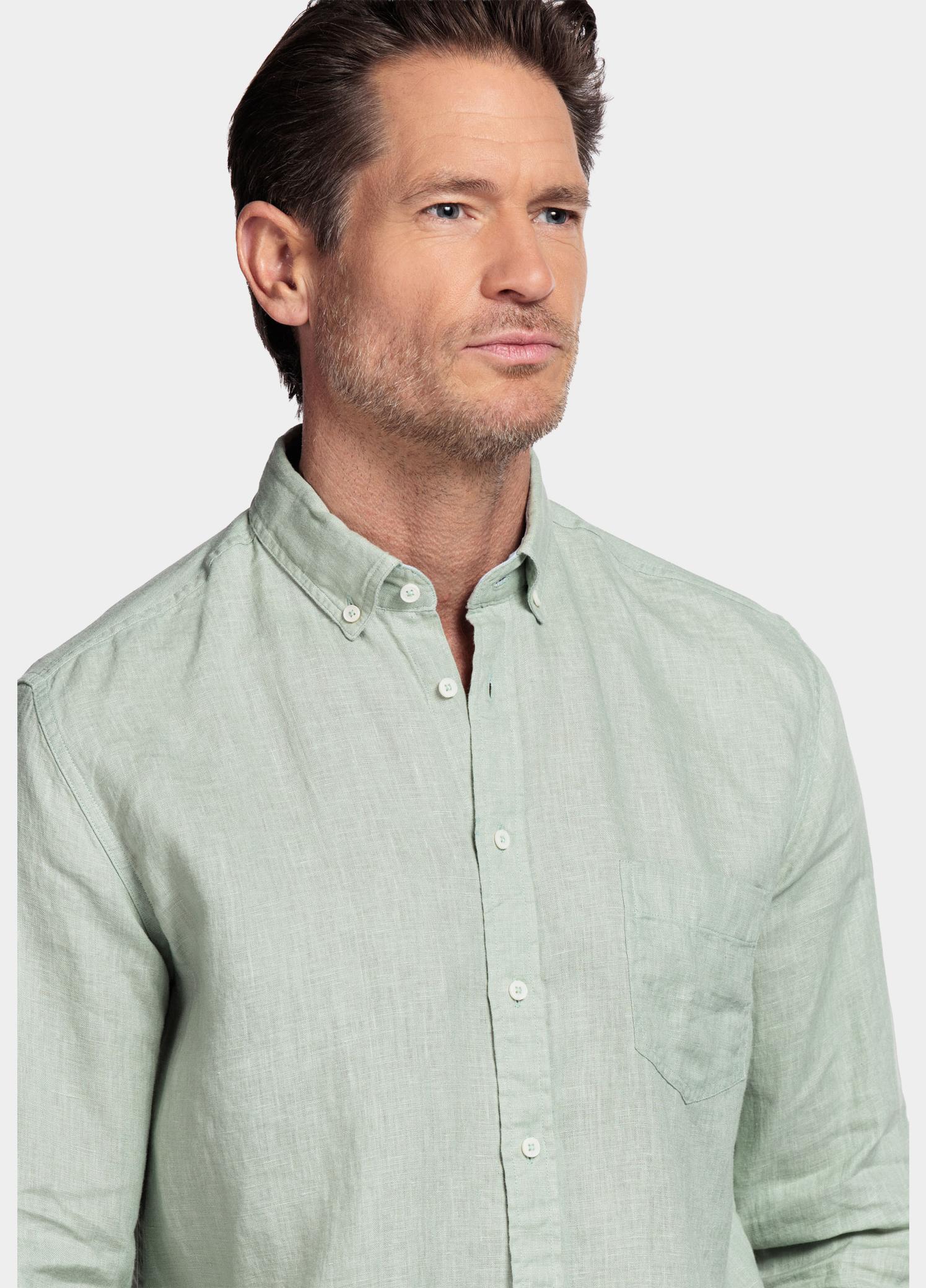 Giordano Overhemd heren Groen Ivy Long Sleeve Button Down S 617009/71