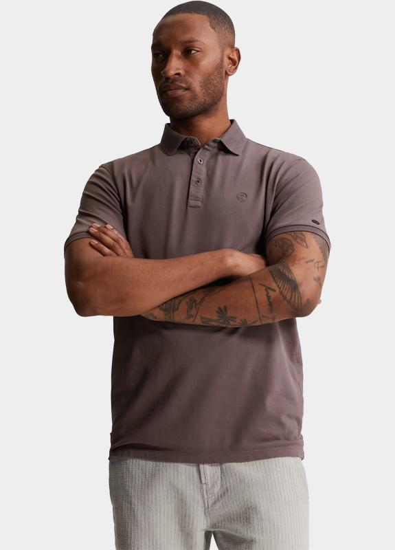 Cast Iron Polo heren Bruin Short sleeve polo slim fit fi CPSS2605894/4321