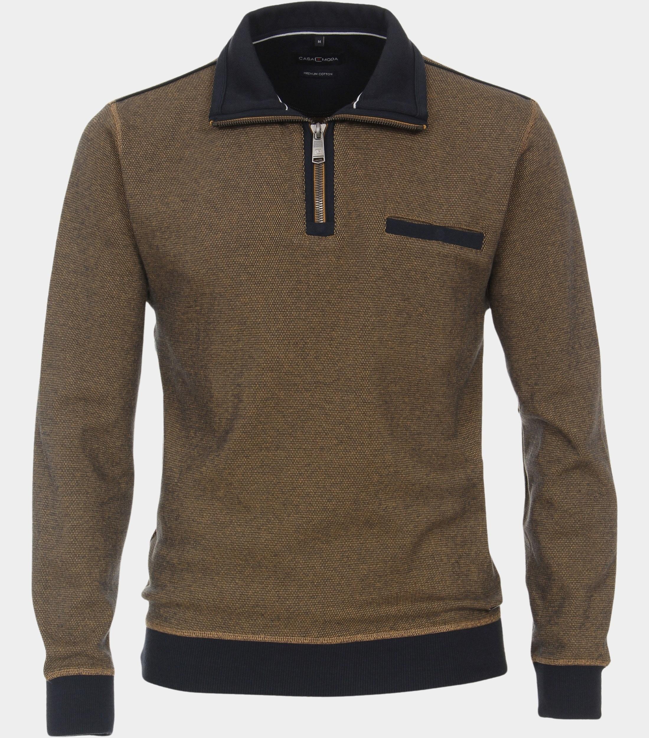 Casamoda Sweater Geel SNOS Sweatshirt mit Zip 413572800/539