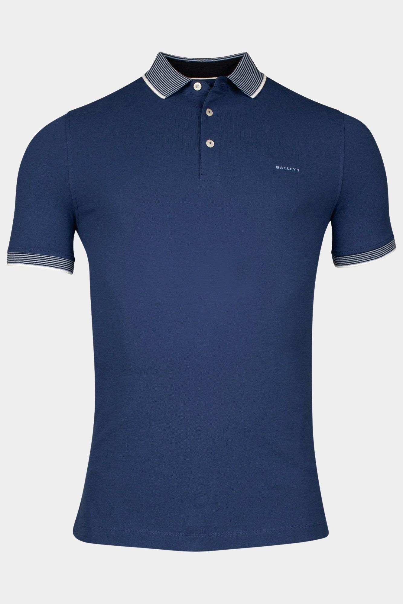 Baileys Polo korte mouw Blauw Poloshirt Solid Pique 515236/68