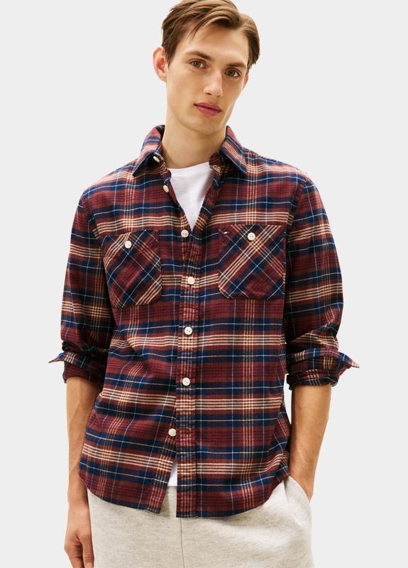 Tommy Hilfiger Casual hemd lange mouw Rood FLANNEL TARTAN POCKET RF SHIR MW0MW40951/0QJ
