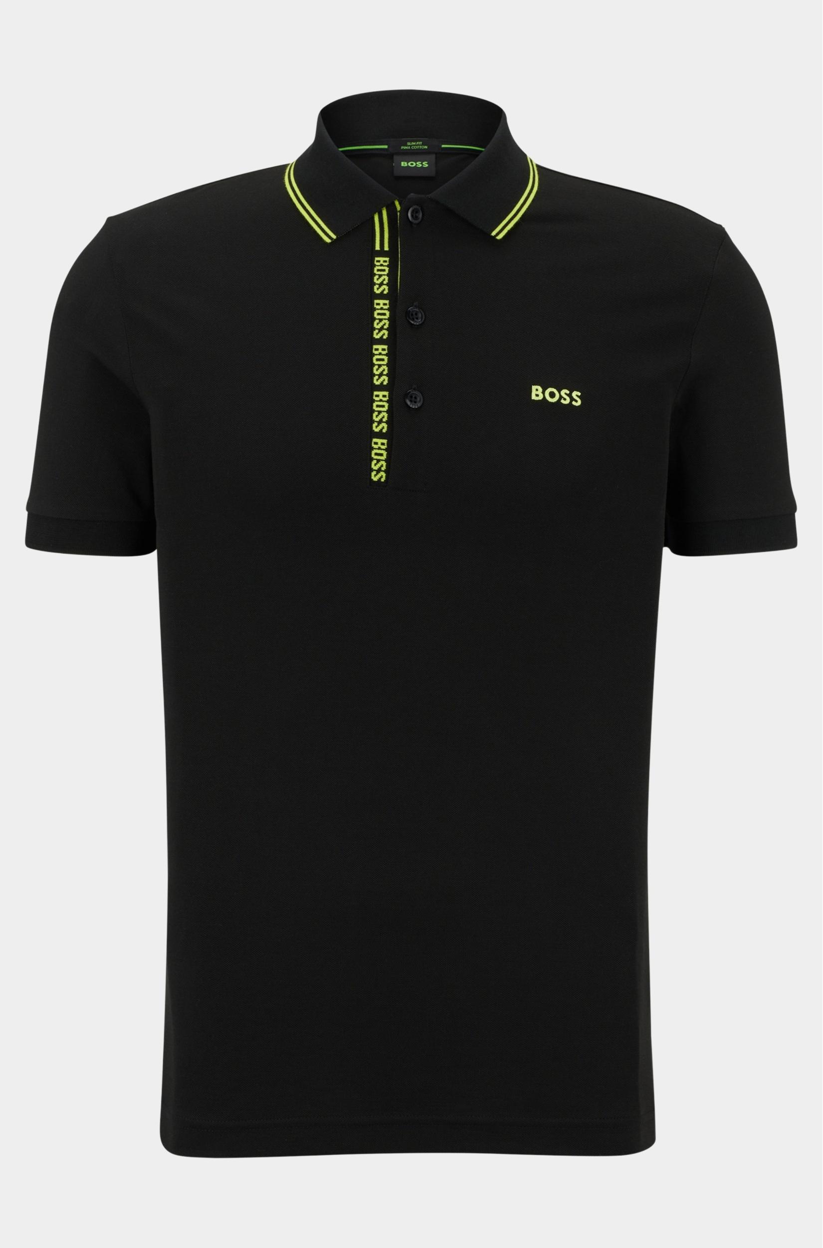 BOSS Green Polo korte mouw Zwart Paule 4 10241781 01 50469391/008