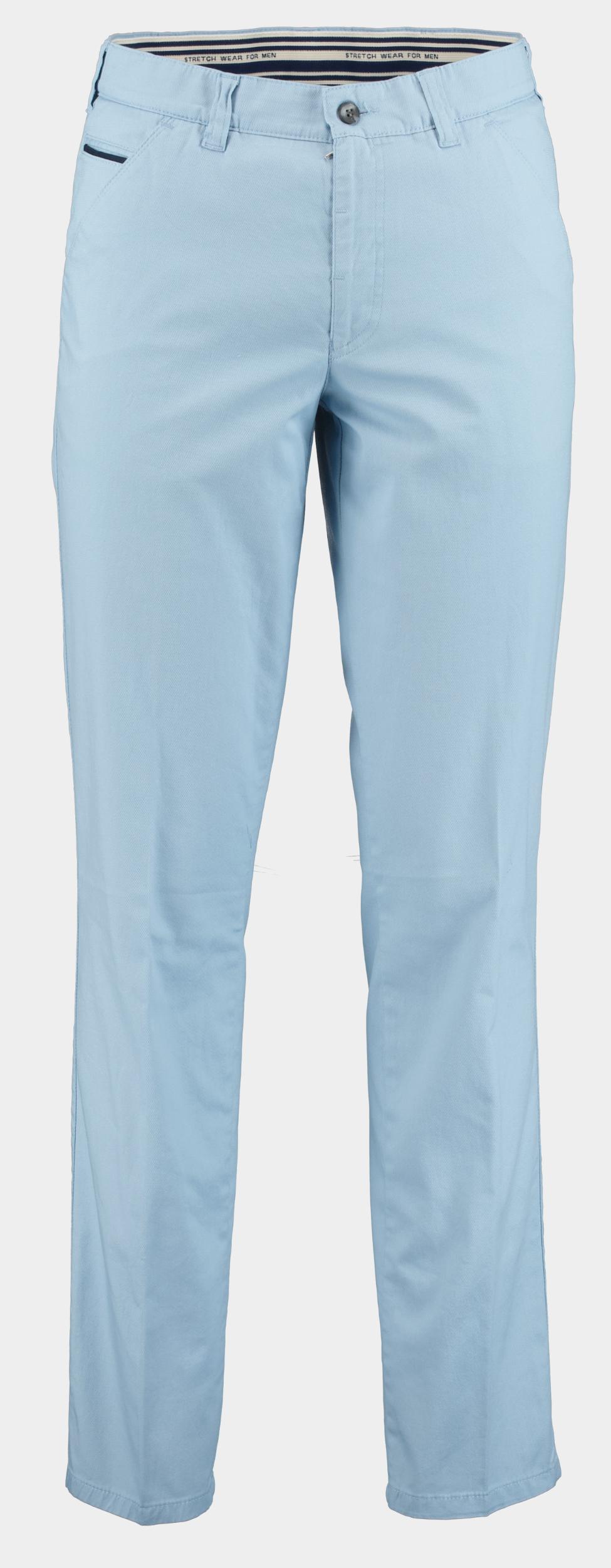 F043 Katoenen Broek Blauw Stretch katoen flatfront 2049.1.02.001/603