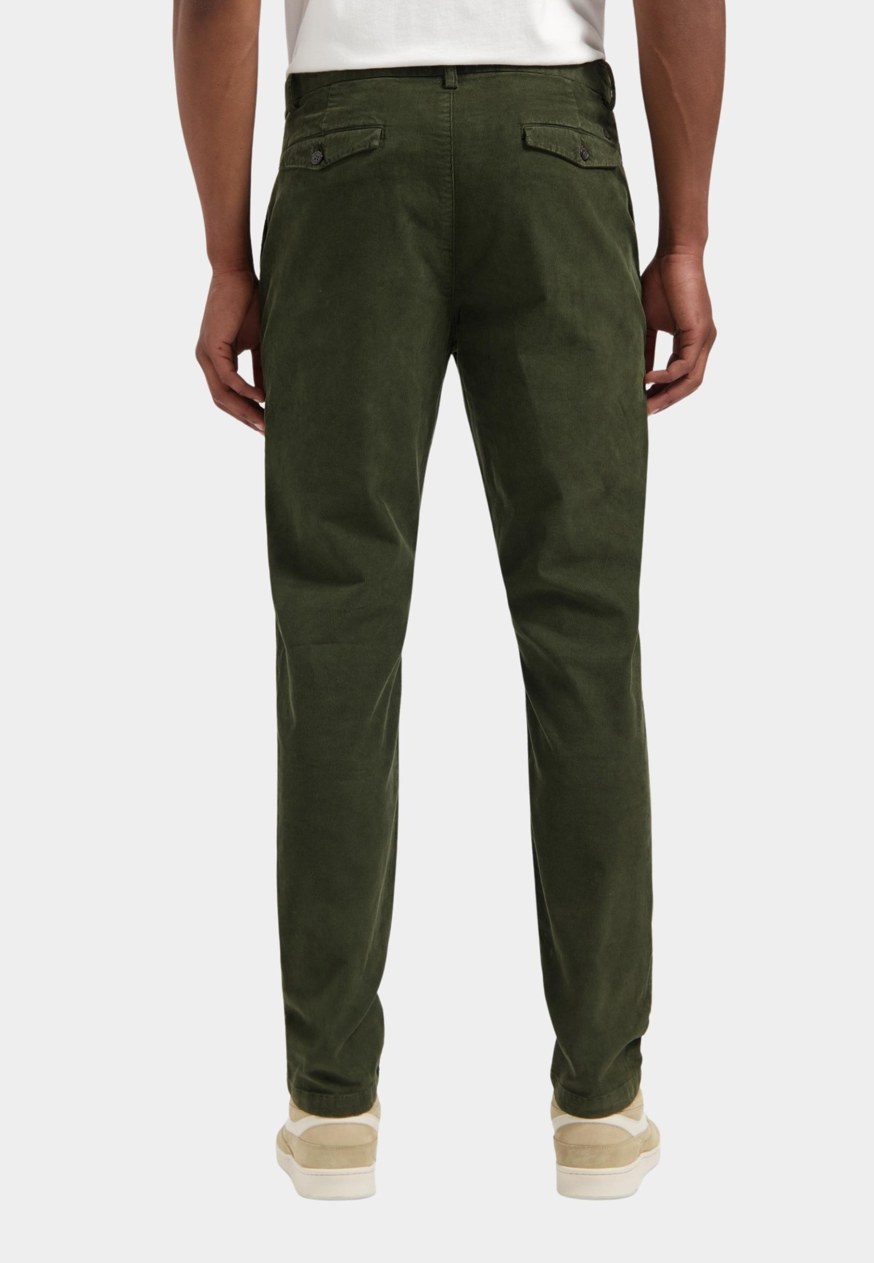 Dstrezzed Katoenen Broek Groen Lancaster Ribcord Chino 501852/557