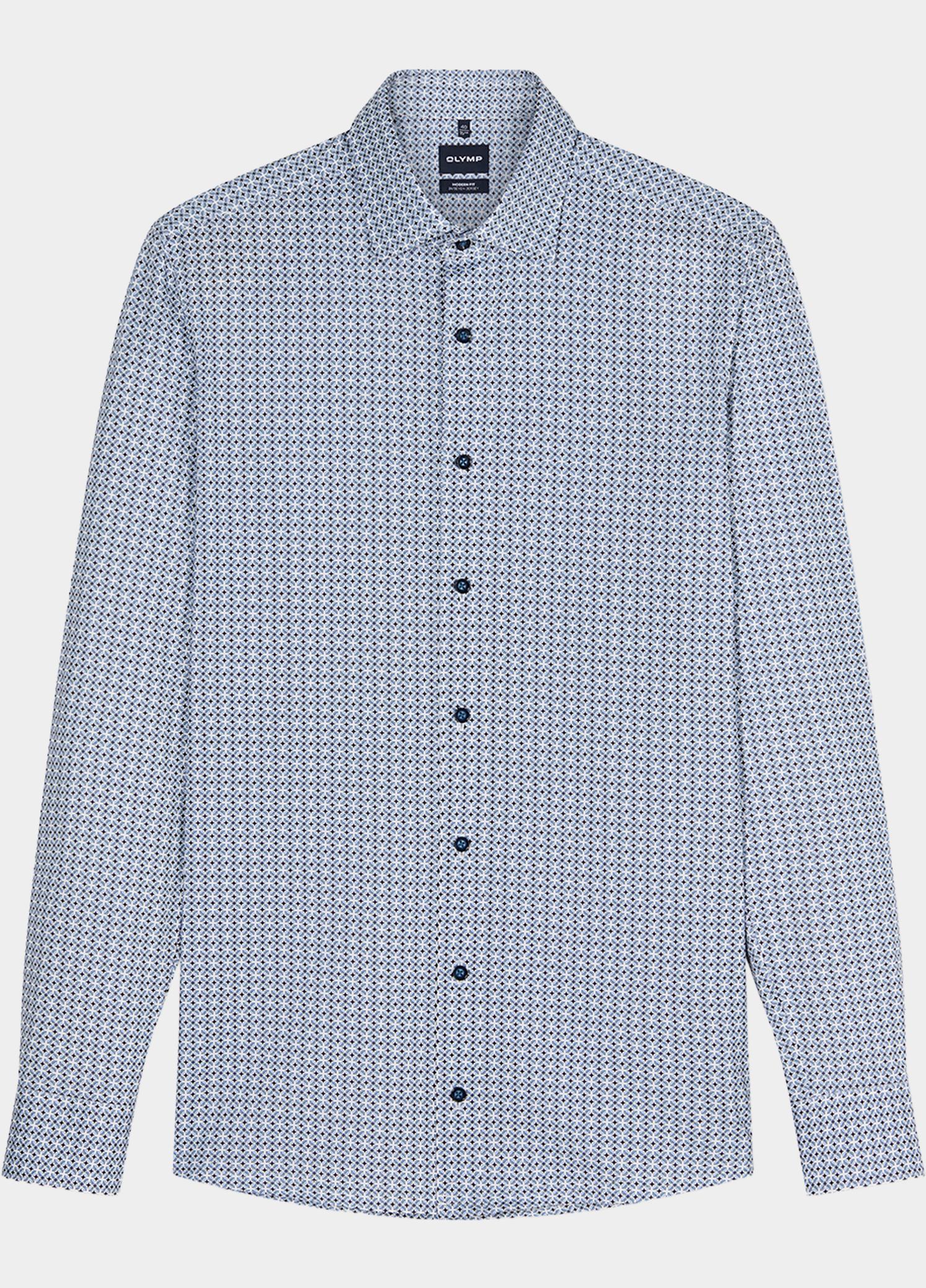 Olymp Zakelijk overhemd heren Blauw 24/7 Luxor mf D.2350 o.T. 121924/11
