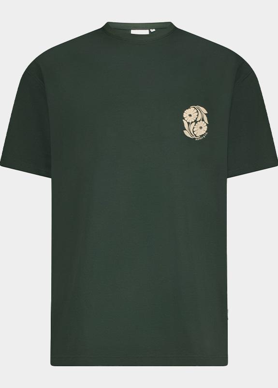 Supply & Co. T-shirt korte mouw Groen Kegan T-shirt Backprint 25308KE03/318 seaweed