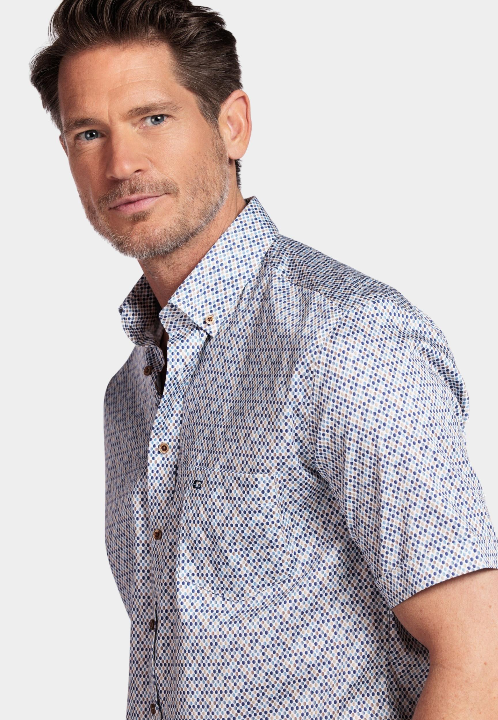 Giordano Casual hemd korte mouw Blauw League short sleeve button do 516027/60