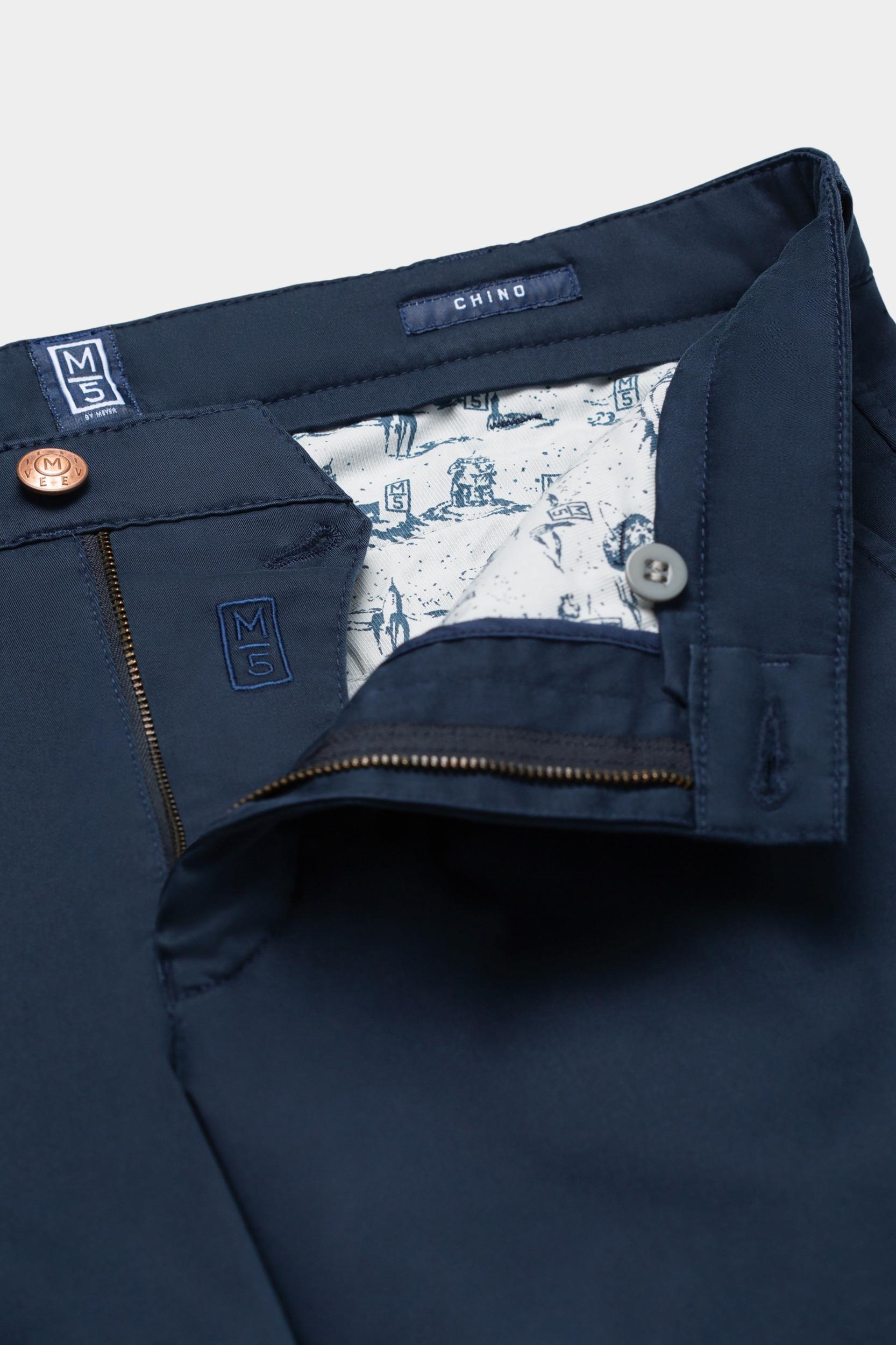 Meyer Katoenen Broek Blauw CHINO Art.1-6181 3641618100/19