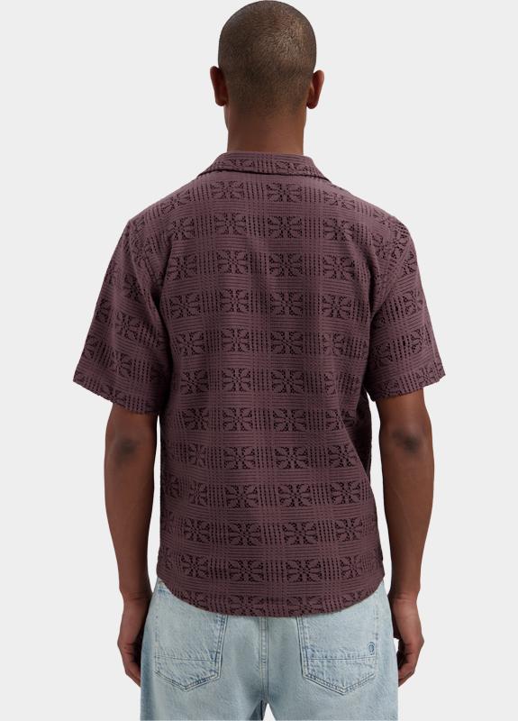 Dstrezzed Casual hemd korte mouw Paars Luca Resort Shirt 311519/463