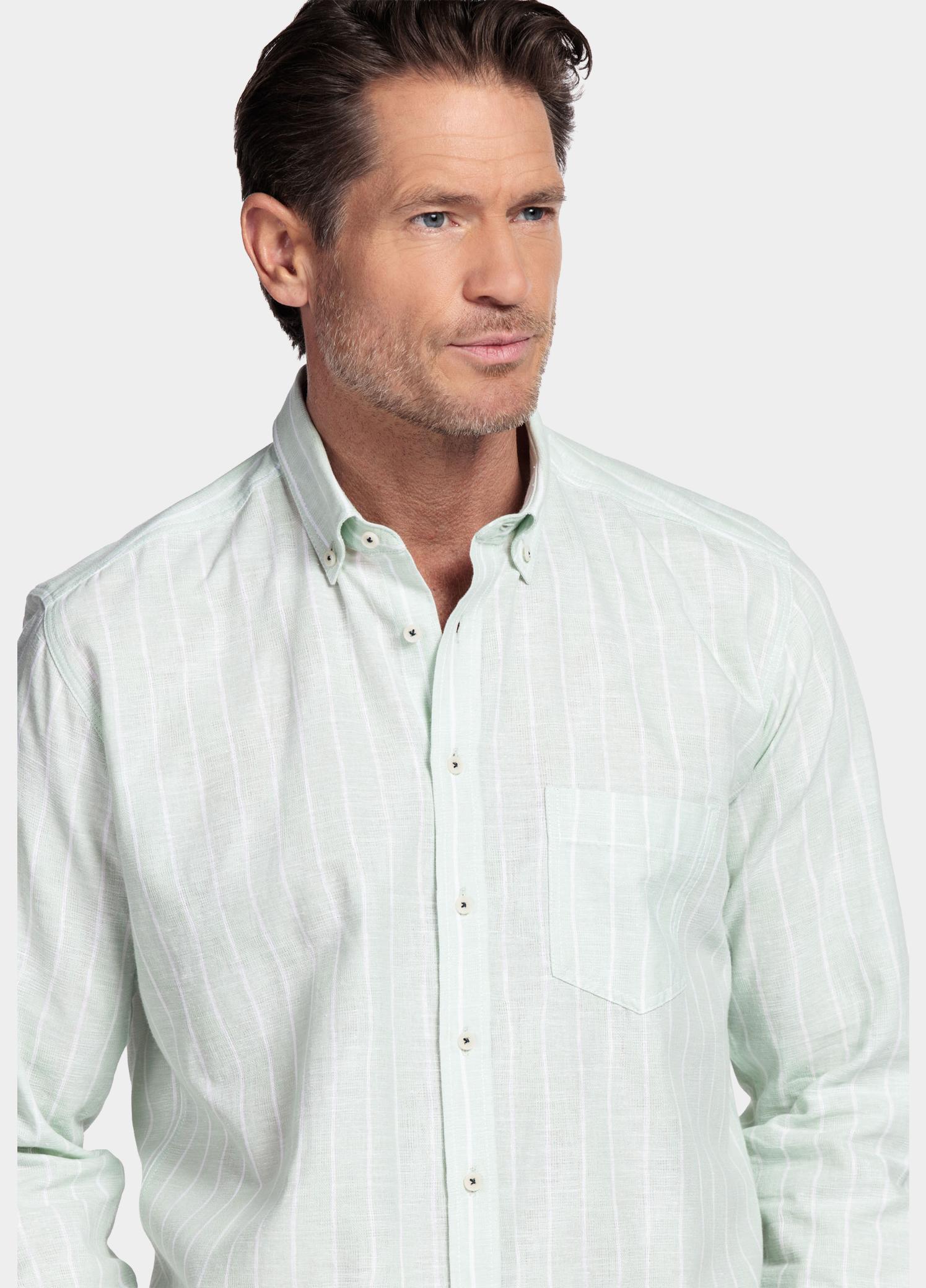Giordano Overhemd heren Groen Brando Long Sleeve Button Dow 617103/71
