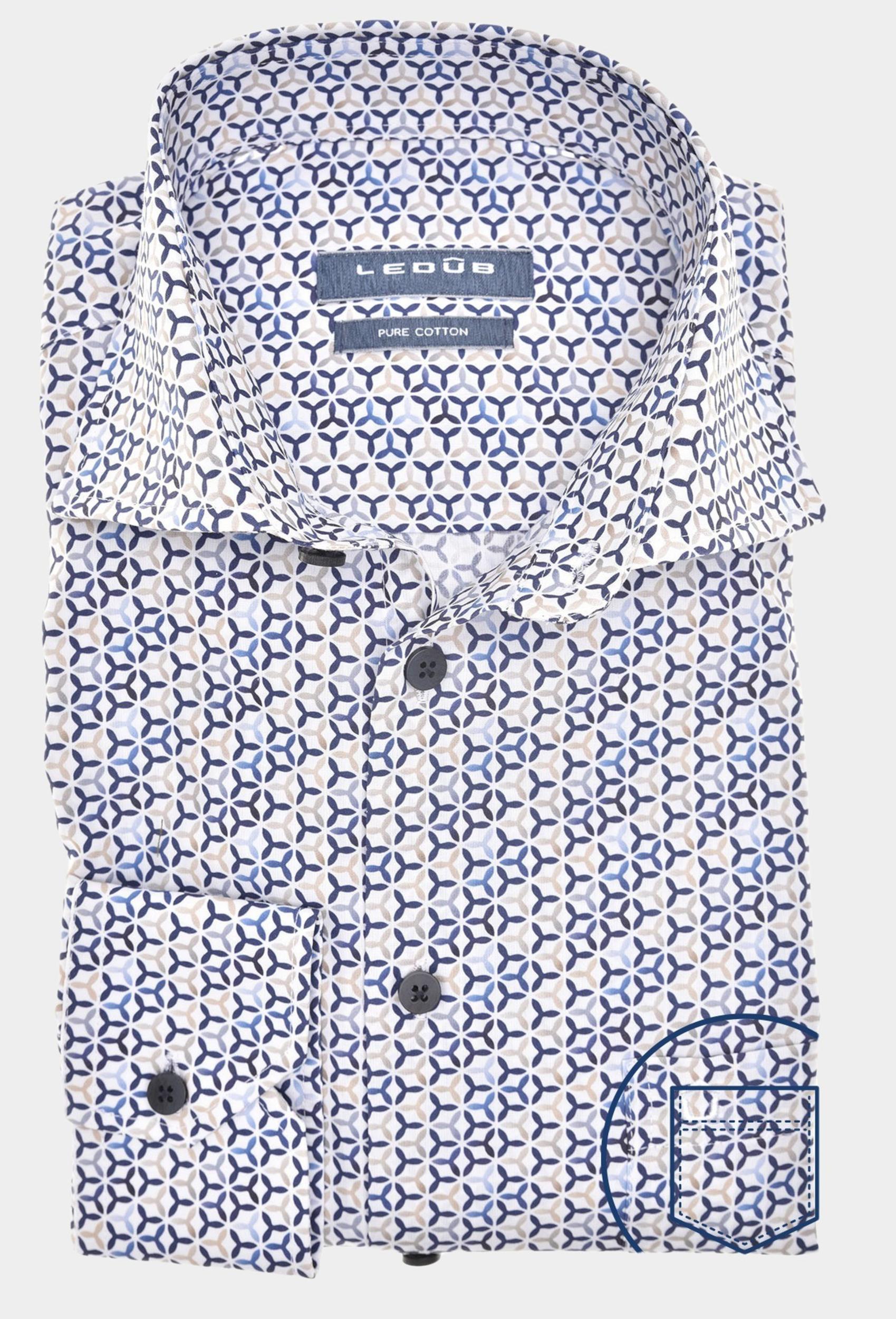 Ledub Business hemd lange mouw Blauw LE24201 MFN 5 0142320/911000