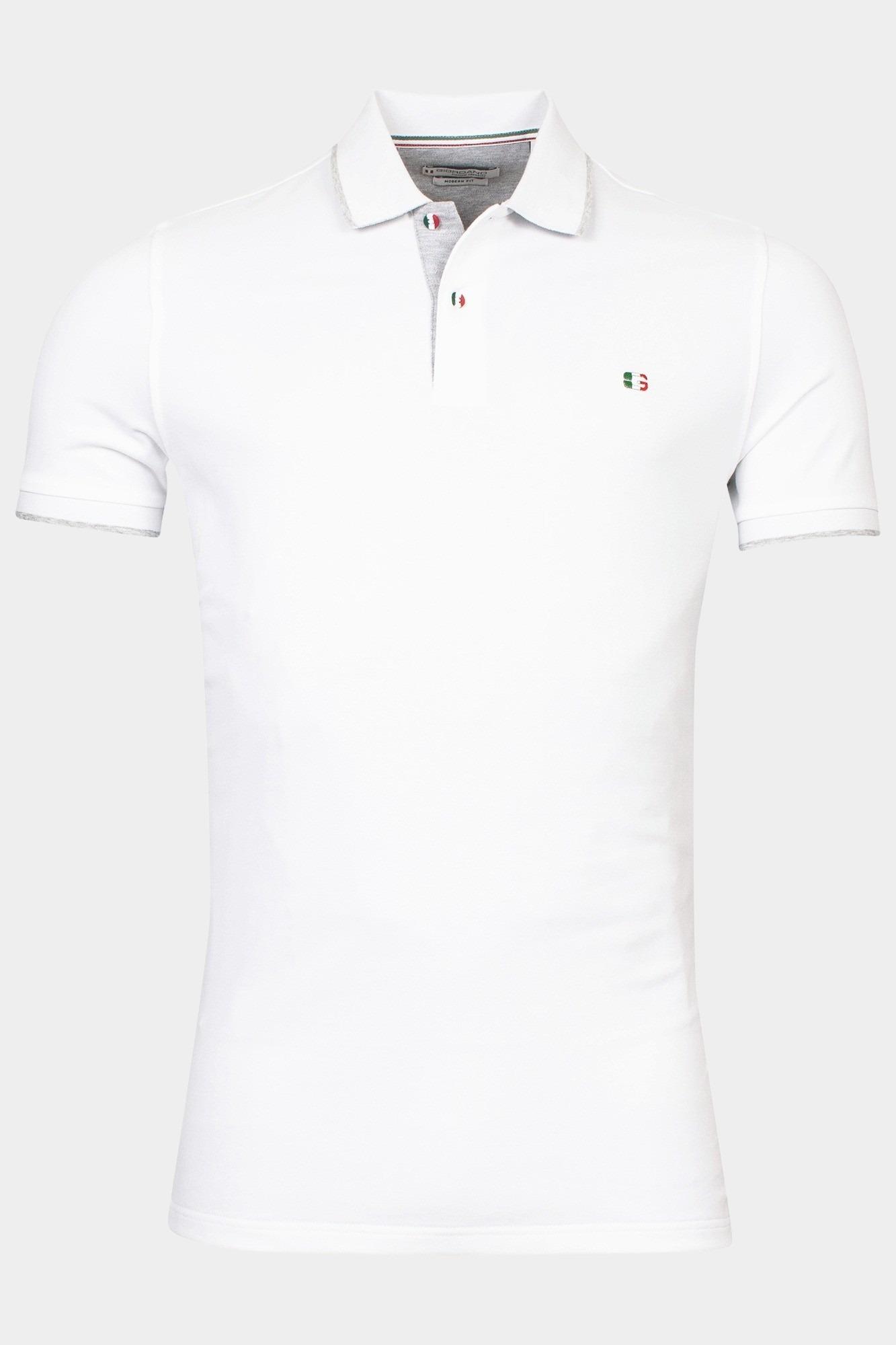 Giordano Polo korte mouw Wit Nico short sleeve signature p 516587/10