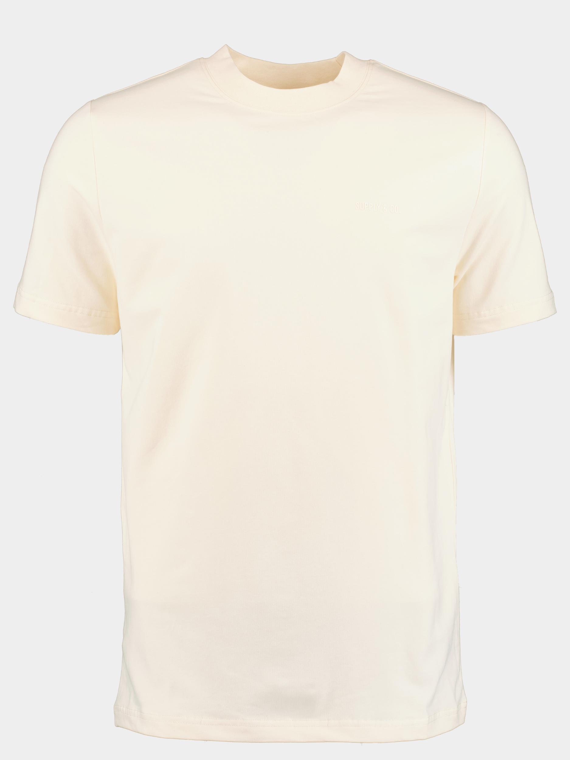 Supply & Co. T-shirt korte mouw Beige Lungo Tee With Chestlogo 24108LU16/150 off-white
