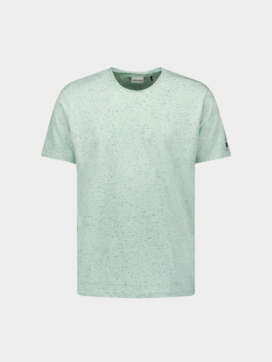 No Excess T-shirt korte mouw Groen T-Shirt Crewneck Melange 23350359SN/058