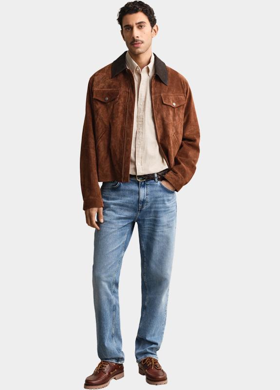 Gant Overhemd heren Beige Overoverhemd van linnenmix 3250082/200