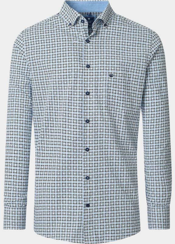 Redmond Overhemd heren Blauw Print 252010110/100