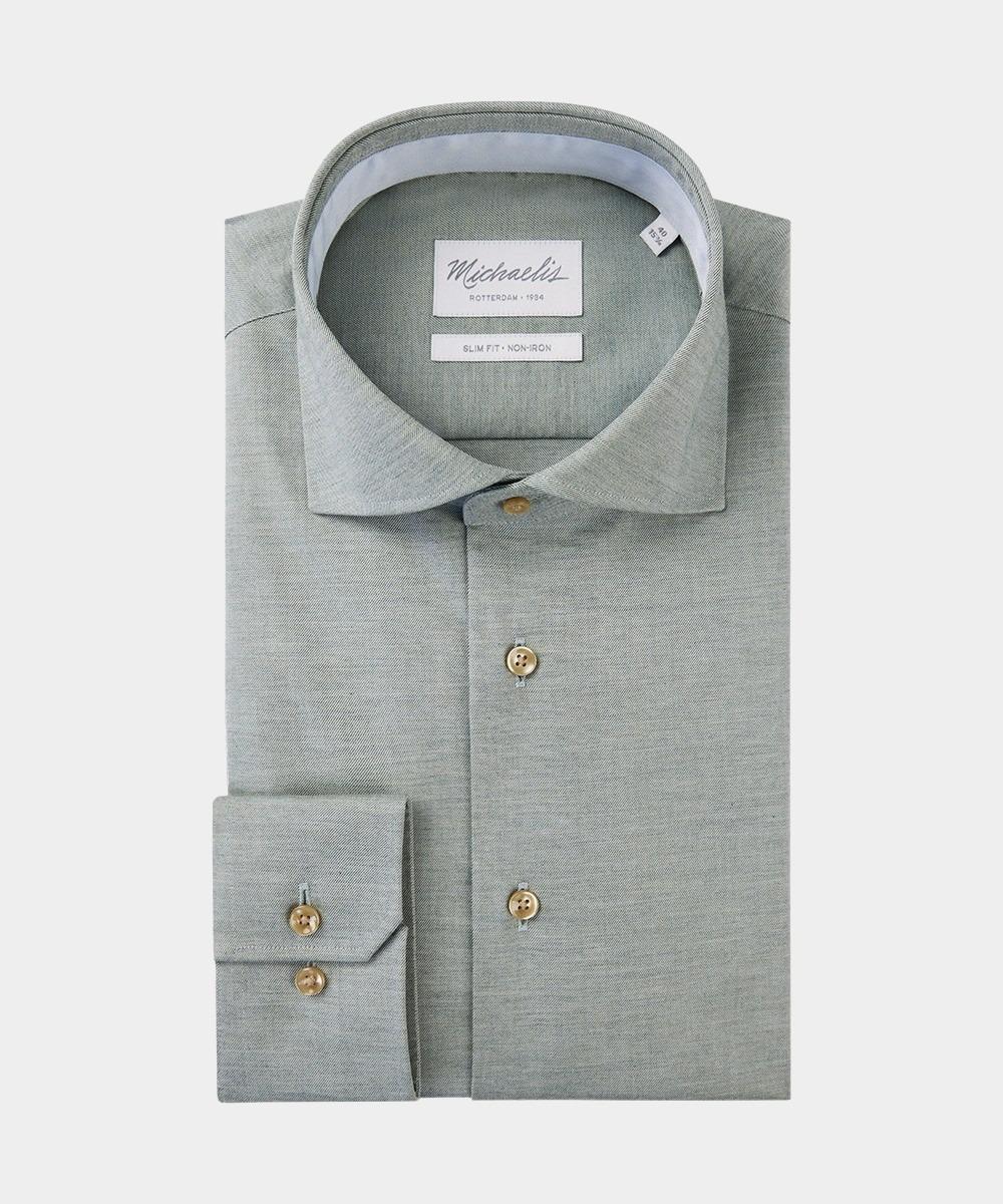 Michaelis Business hemd lange mouw Groen  PMVH10011B/Z