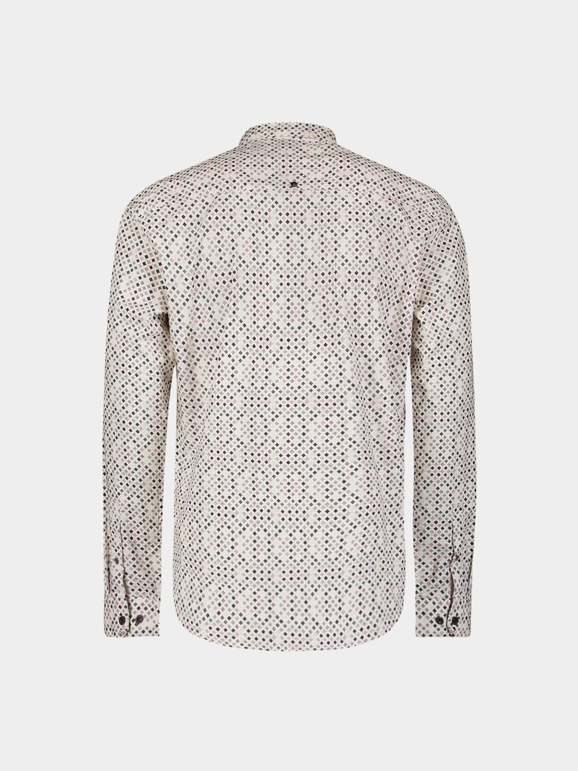 No Excess Casual hemd lange mouw Oranje Shirt Stretch Allover Printed 29450804/146