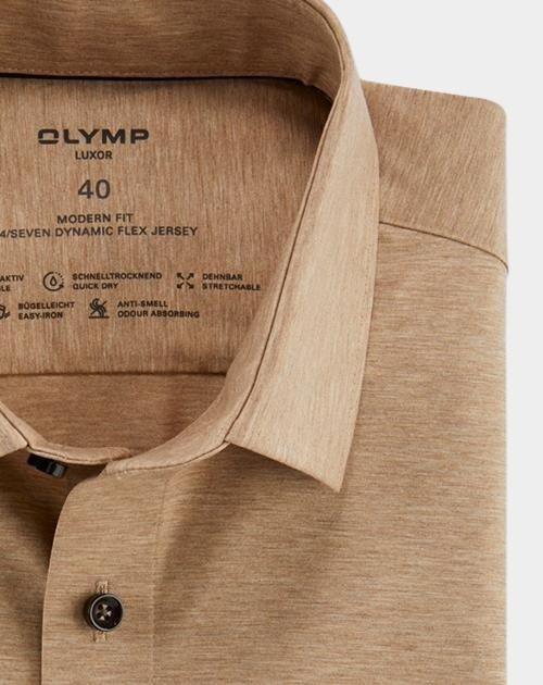 Olymp Business hemd lange mouw Beige 1202/64 Hemden 120264/22