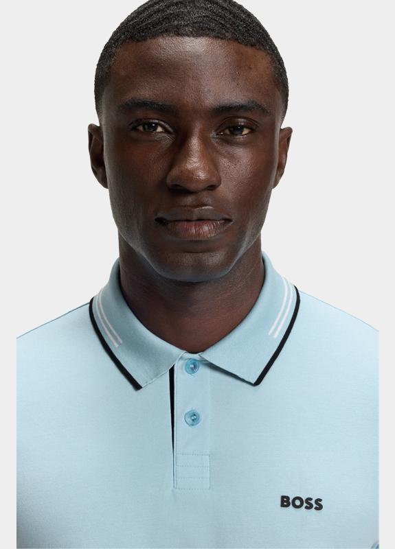 BOSS Green Polo korte mouw Blauw Paul 10255848 01 50506193/455