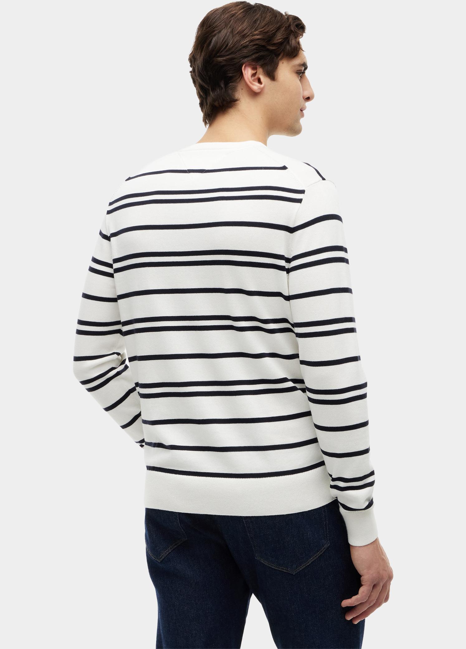 Tommy Hilfiger Pullover heren Wit Essential SSNL Cotton Crew Nec MW0MW39999/0K4